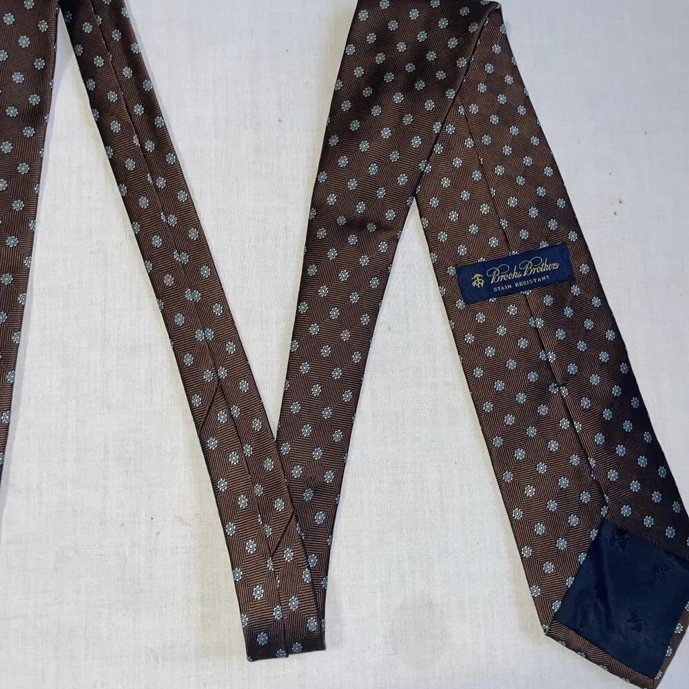 Brooks Brothers Men’s Dress Tie Size 58” Brown Floral Business Formal City